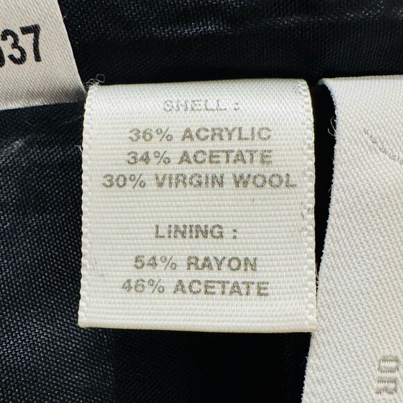 Ann Taylor Black Strapless Wool Blend Dress 10P Empire Waist Grosgrain Back Bow - Picture 12 of 13